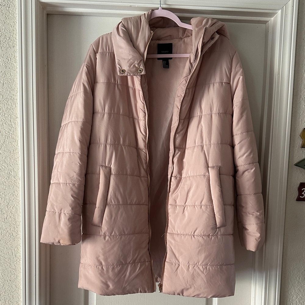 Forever 21 Blush Pink Puffer Coat